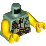 Plaatje in Gallery viewer laden, LEGO® los onderdeel Lijf met Motief Zandgroen 973pb3341c01