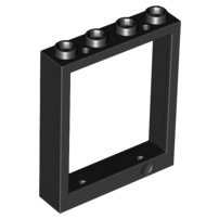 Plaatje in Gallery viewer laden, LEGO® los onderdeel Deurkozijn in kleur Zwart 6154