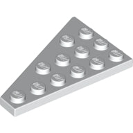 LEGO® los onderdeel Wig Plaat in kleur Wit 48205