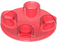LEGO® los onderdeel Plaat Rond Doorzichtig Rood 2654