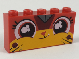 LEGO® los onderdeel Steen met Motief in kleur Rood 39266pb01