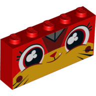 LEGO® los onderdeel Steen met Motief in kleur Rood 39266pb01