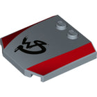 LEGO® los onderdeel Wig met Motief Zandblauw 45677pb113