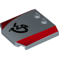 LEGO® los onderdeel Wig met Motief Zandblauw 45677pb113