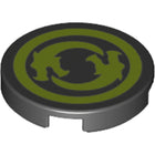 LEGO® los onderdeel Tegel Rond met Motief Zwart 14769pb245