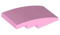 Plaatje in Gallery viewer laden, LEGO® los onderdeel Dakpan Gebogen in kleur Fel Roze 93606