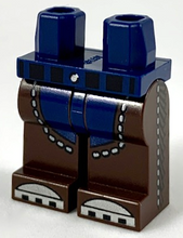 Plaatje in Gallery viewer laden, LEGO® los onderdeel Benen met Motief Donkerblauw 970c120pb10