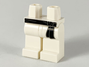 LEGO® los onderdeel Benen met Motief Wit 970c00pb1013