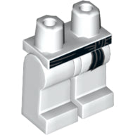LEGO® los onderdeel Benen met Motief Wit 970c00pb1013