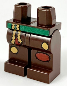 LEGO® onderdeel Benen met Motief Donker Bruin 970c00pb0931