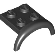 LEGO® los onderdeel Spatbord in kleur Zwart 49097