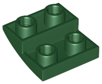 LEGO® los onderdeel Dakpan Gebogen Donkergroen 32803