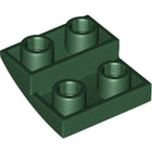 LEGO® los onderdeel Dakpan Gebogen Donkergroen 32803