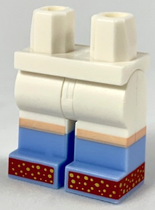 LEGO® los onderdeel Benen met Motief Wit 970c00pb0929