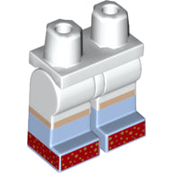 LEGO® los onderdeel Benen met Motief Wit 970c00pb0929