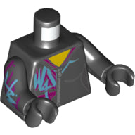 Plaatje in Gallery viewer laden, LEGO® los onderdeel Lijf met Motief Zwart 973pb3362c01