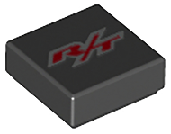 LEGO® los onderdeel Tegel met Motief Zwart 3070pb128