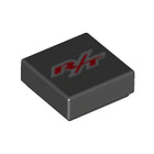 LEGO® los onderdeel Tegel met Motief Zwart 3070pb128