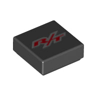 LEGO® los onderdeel Tegel met Motief Zwart 3070pb128