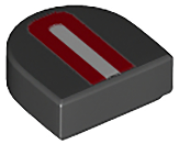 Plaatje in Gallery viewer laden, LEGO® los onderdeel Tegel Rond met Motief Zwart 24246pb002