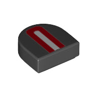 Plaatje in Gallery viewer laden, LEGO® los onderdeel Tegel Rond met Motief Zwart 24246pb002