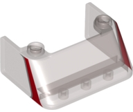 LEGO® Voorruit met Motief Doorzichtig Zwart 2437pb06