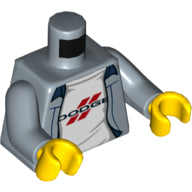Plaatje in Gallery viewer laden, LEGO® los onderdeel Lijf met Motief Zandblauw 973pb3426c01