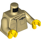 LEGO® los onderdeel Lijf met Motief Geelbruin 973pb3587c01