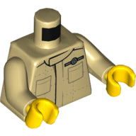 LEGO® los onderdeel Lijf met Motief Geelbruin 973pb3587c01
