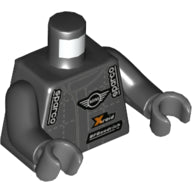 Plaatje in Gallery viewer laden, LEGO® los onderdeel Lijf met Motief Zwart 973pb3475c01