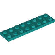 Plaatje in Gallery viewer laden, LEGO® los onderdeel Plaat Algemeen Donker Turkoois 3034