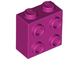 LEGO® los onderdeel Steen Aangepast in kleur Magenta 22885