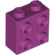 Plaatje in Gallery viewer laden, LEGO® los onderdeel Steen Aangepast in kleur Magenta 22885