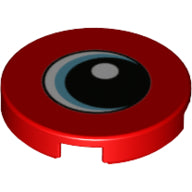 Plaatje in Gallery viewer laden, LEGO® los onderdeel Tegel Rond met Motief Rood 14769pb263