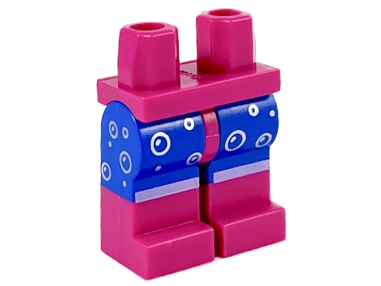 LEGO® los onderdeel Benen met Motief Magenta 970c07pb12