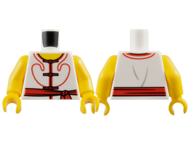 LEGO® los onderdeel Lijf met Motief Wit 973pb3534c01