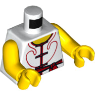 Plaatje in Gallery viewer laden, LEGO® los onderdeel Lijf met Motief Wit 973pb3534c01