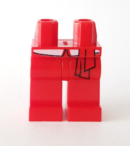 LEGO® los onderdeel Benen met Motief Rood 970c00pb0968