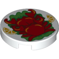 LEGO® los onderdeel Tegel Rond met Motief Wit 14769pb255