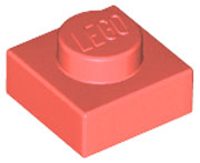 Plaatje in Gallery viewer laden, LEGO® los onderdeel Plaat Algemeen in kleur Koraal 3024