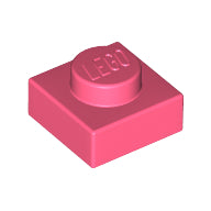 LEGO® los onderdeel Plaat Algemeen in kleur Koraal 3024