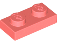 LEGO® los onderdeel Plaat Algemeen in kleur Koraal 3023