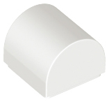 LEGO® los onderdeel Dakpan Gebogen in kleur Wit 49307