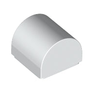 LEGO® los onderdeel Dakpan Gebogen in kleur Wit 49307