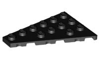LEGO® los onderdeel Wig Plaat in kleur Zwart 48208
