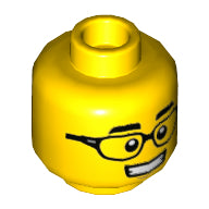 Plaatje in Gallery viewer laden, LEGO® los onderdeel Hoofd in kleur Geel 3626pb2323