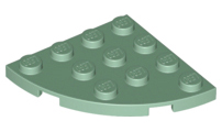 LEGO® los onderdeel Plaat Rond in kleur Zandgroen 30565
