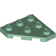 LEGO® los onderdeel Wig Plaat in kleur Zandgroen 2450