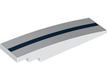Plaatje in Gallery viewer laden, LEGO® los onderdeel Dakpan Gebogen met Motief Wit 42918pb01