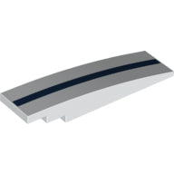 LEGO® los onderdeel Dakpan Gebogen met Motief Wit 42918pb01